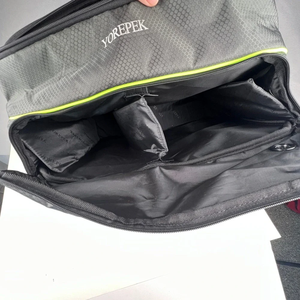 Yorepek Shoe Bag Travel Organizer OS Black Neon Green Padded Dividers Tech
